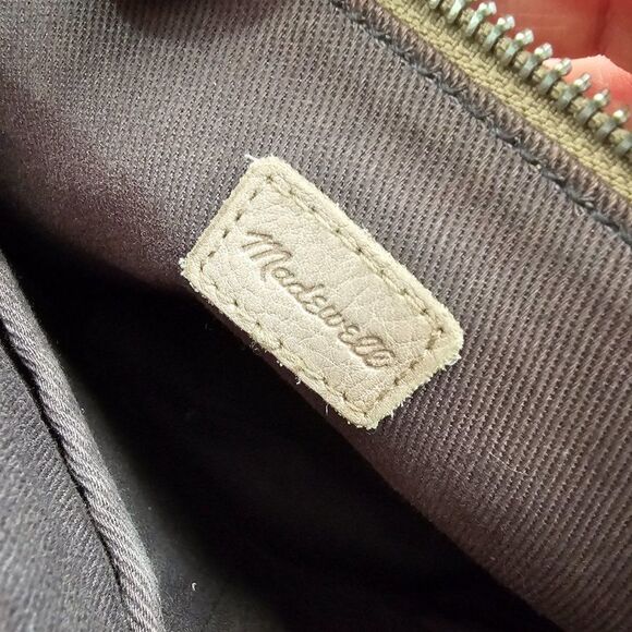 EUC MADEWELL ZIP TOP TRANSPORT TAN GENUINE LEATHER CROSSBODY BAG - Picture 13 of 16